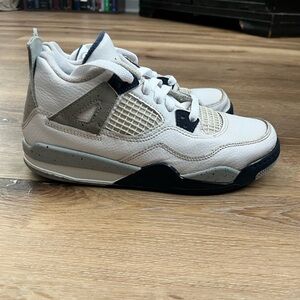 Nike Air Jordan 4 Retro White Midnight Navy size 3Y BQ7669-140